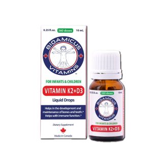BioAmicus Vitamin D3K2MK7 10ml - Bổ sung Vitamin D3 & K2 