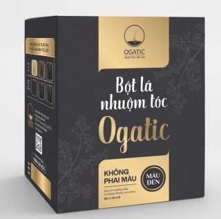 Bột lá nhuộm tóc Ogatic màu đen – 100g