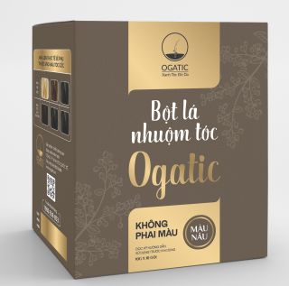 Bột lá nhuộm tóc Ogatic màu nâu – 100g