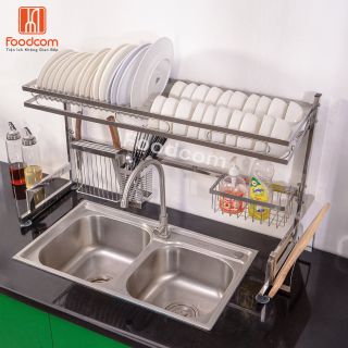 Kệ bát inox Foodcom liền khối đa năng 1 tầng 85cm - FC- LK85