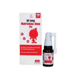 Xịt họng Natural One Fe hộp 15ml – Hỗ trợ bổ sung Sắt và Vitamin