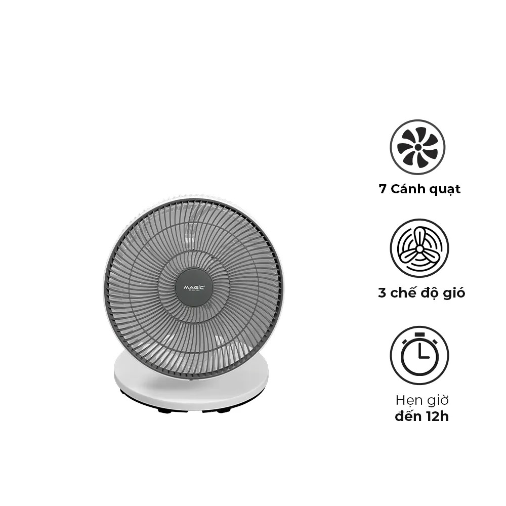 Quạt Máy Đứng MAGIC A-252, Chức Năng Hẹn giờ 12 Tiếng, Thương Hiệu hàn Quốc Bảo Hành 24 Tháng